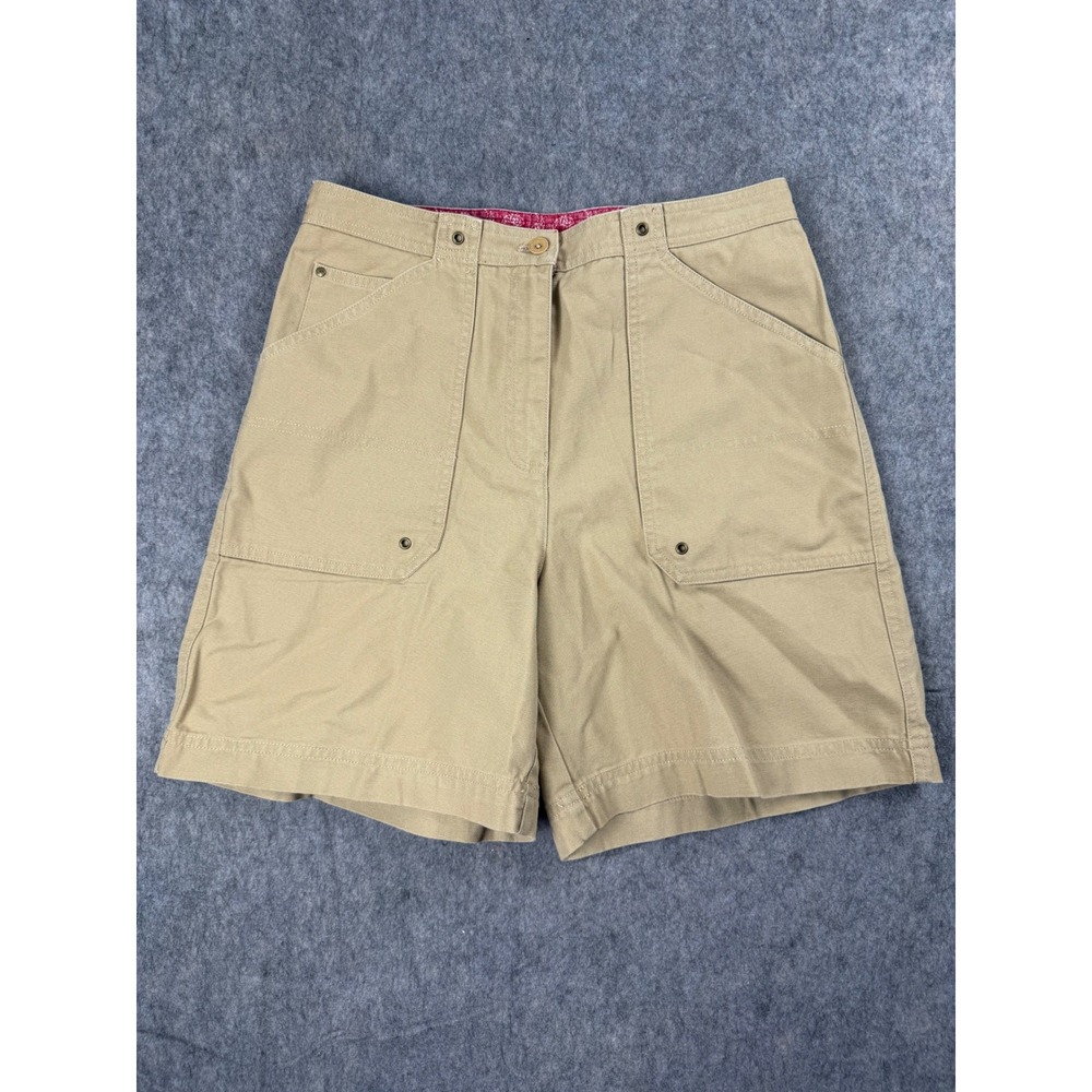 Lauren Ralph Lauren Khaki Utility Canvas Shorts Womens 6 Tan Cargo High Rise